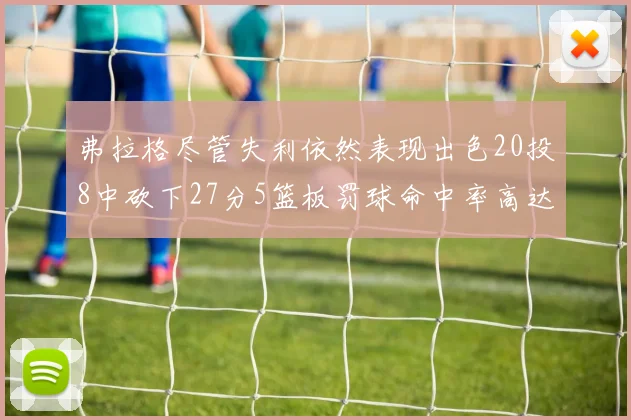 弗拉格尽管失利依然表现出色20投8中砍下27分5篮板罚球命中率高达786